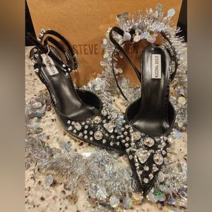 Steve Madden black studded stiletto heels